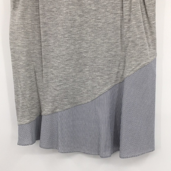 Thakoon Addition Tunic Top Womens 0 Gray Blue Half & Half Button Back Sleeveless - Picture 3 of 11